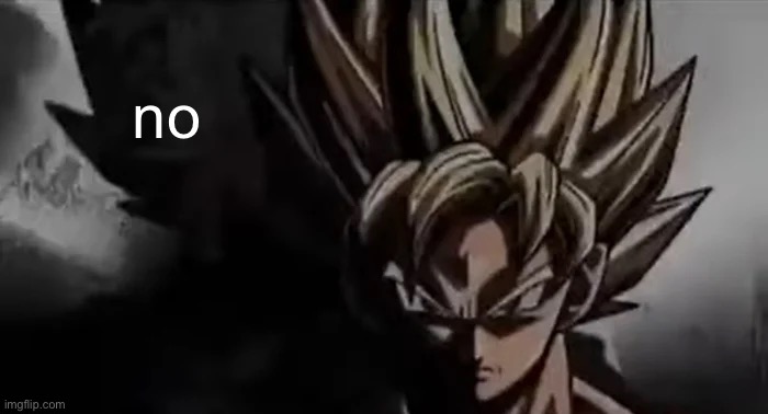 goku no | image tagged in goku no | made w/ Imgflip meme maker