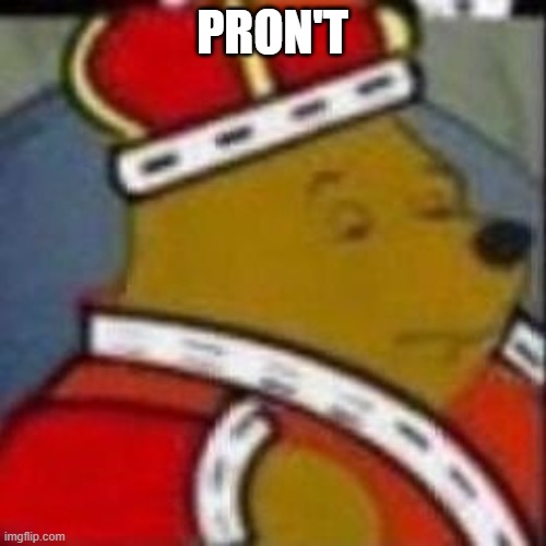 Winnie the Poo King | PRON'T | image tagged in winnie the poo king | made w/ Imgflip meme maker