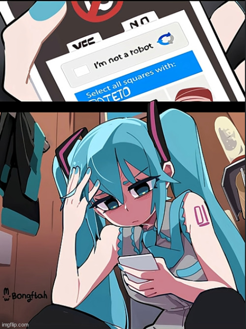 Me too, Miku, me too. | made w/ Imgflip meme maker