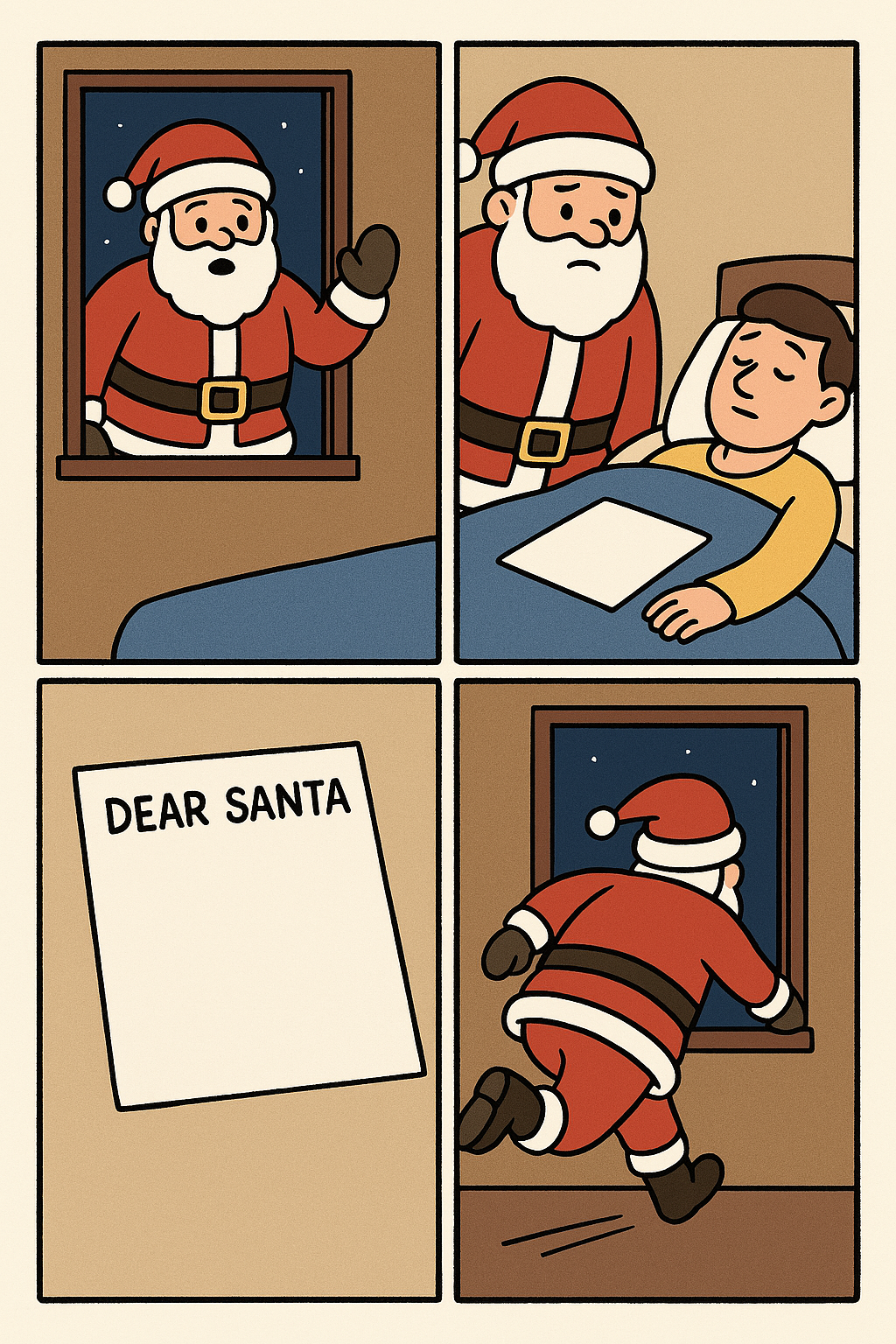 Dear Santa run! Blank Meme Template