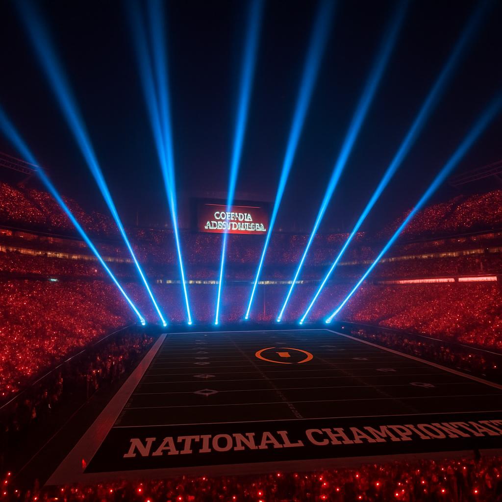 Light Show At A Football Game National Champion Blank Meme Template