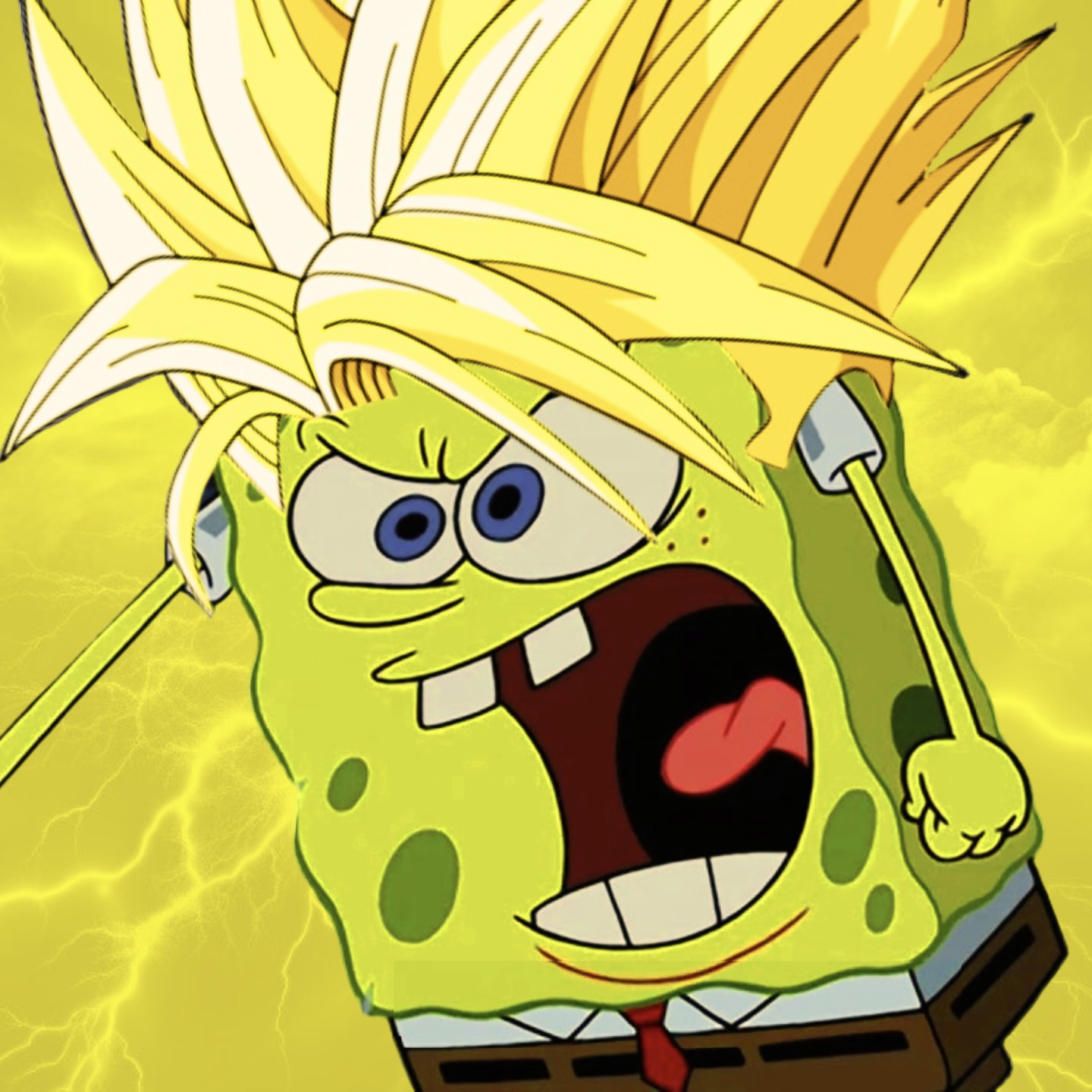 SPONGEBOB GOES GOKU FORM OF DRAGON BALL! Blank Meme Template