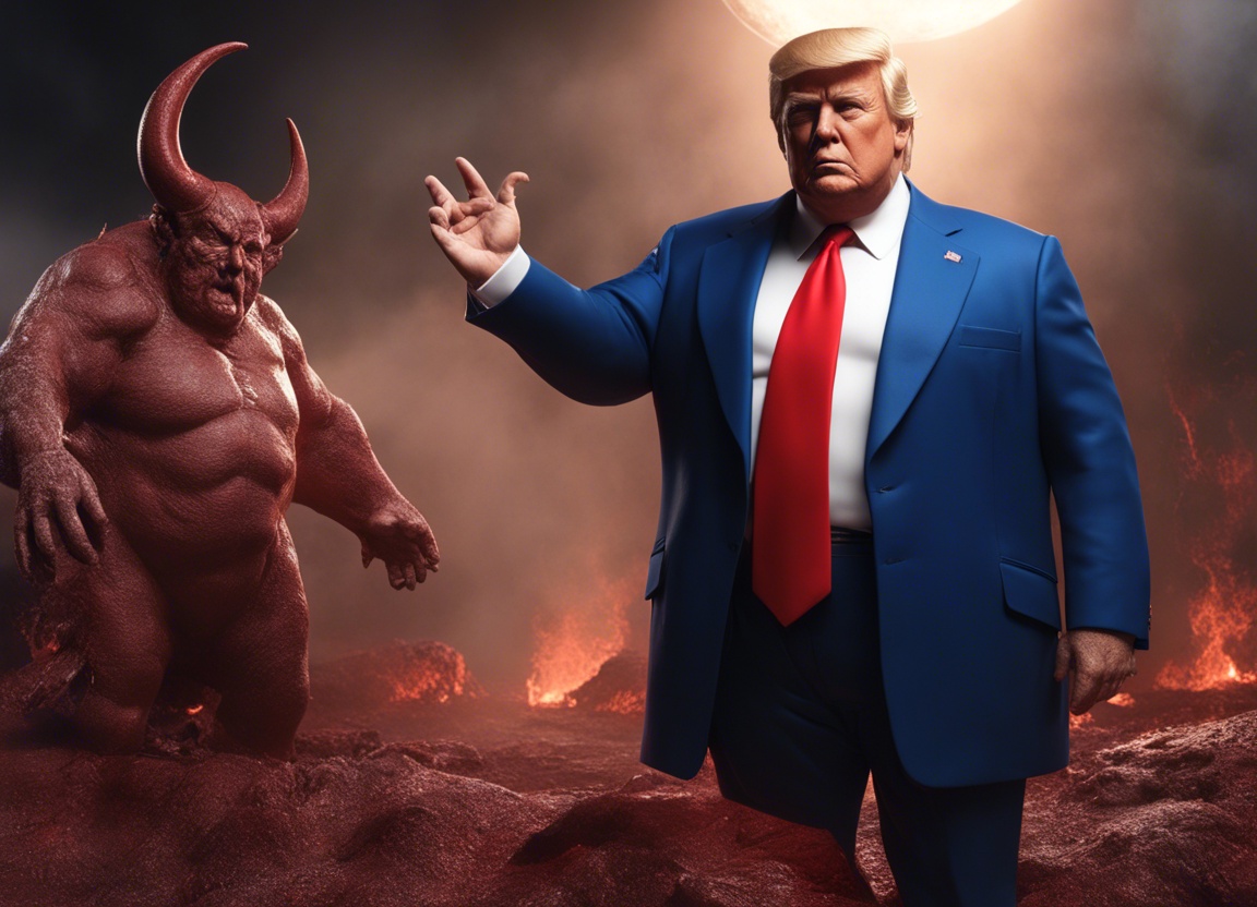 Trump worried about the afterlife - Devil, Hell Blank Meme Template