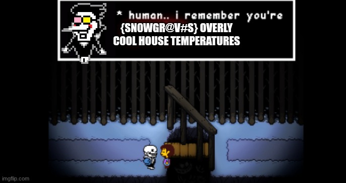 Me After an 8 hour long drive home after Thanksgiving Break | {SN0WGR@V#S} OVERLY COOL HOUSE TEMPERATURES | image tagged in human i remember your x | made w/ Imgflip meme maker