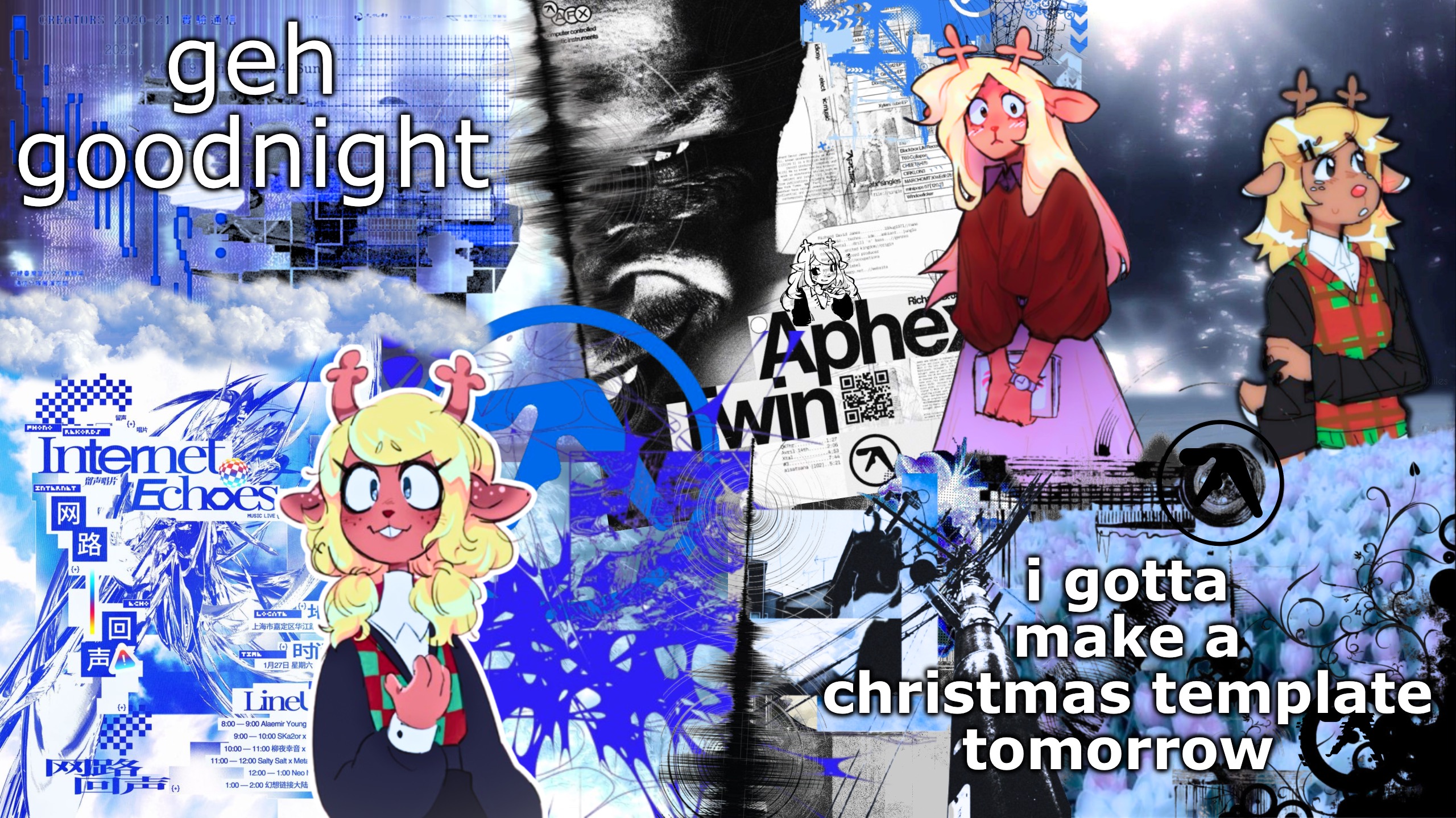 happy december | geh goodnight; i gotta make a christmas template tomorrow | image tagged in asriel's noelle template | made w/ Imgflip meme maker