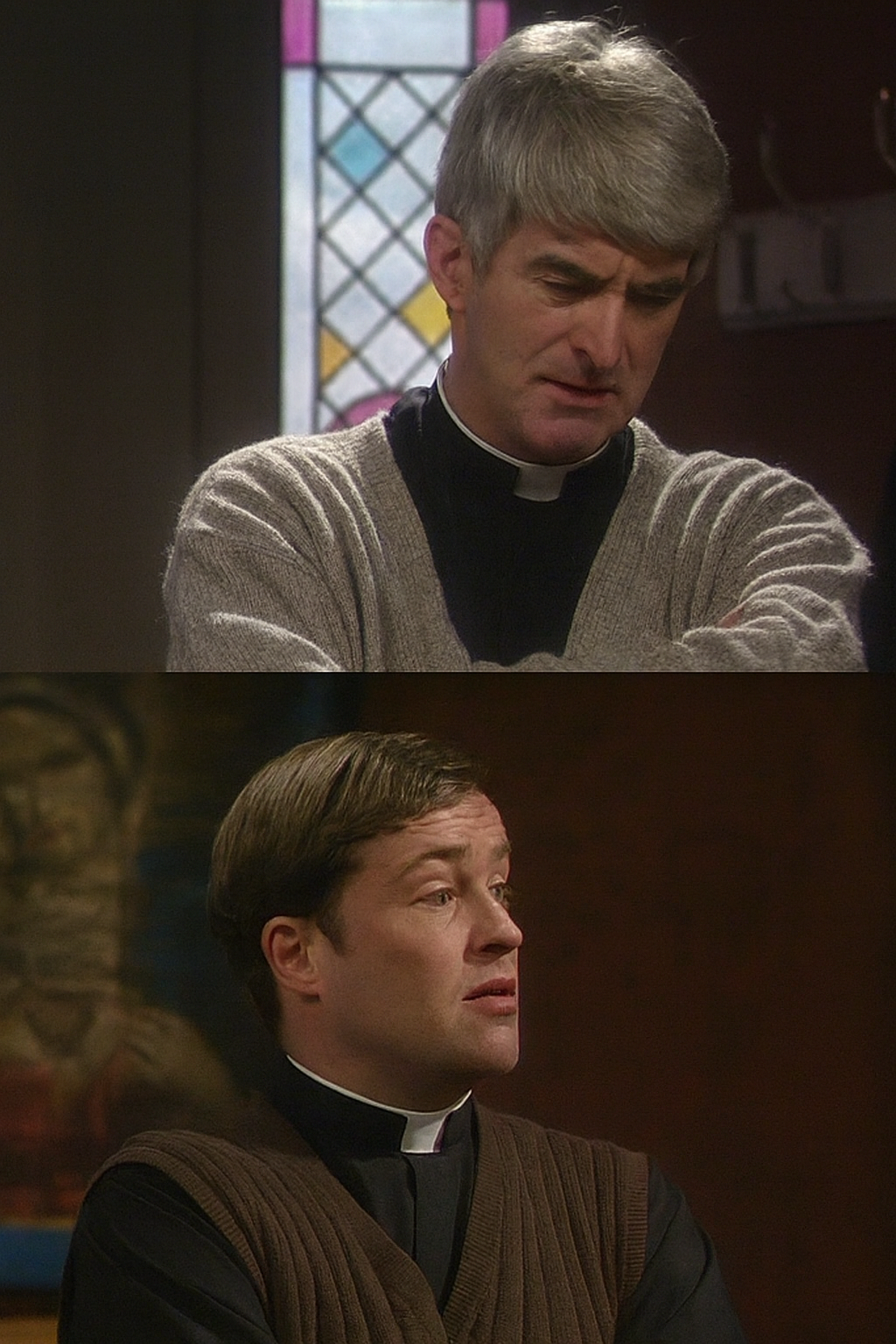 a shower father ted Blank Meme Template