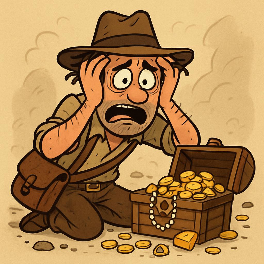 stressed out tresure hunter Blank Meme Template