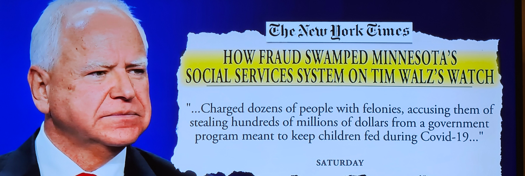 Time Walz MN fraud- NYT article Blank Meme Template