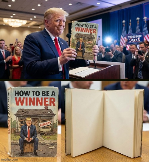HOW TO BE A WINNER | image tagged in how to be a winner,trump,loser,coup,book,self-help | made w/ Imgflip meme maker
