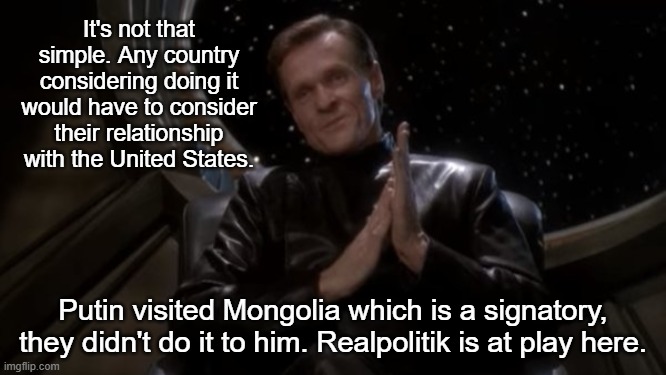 Luther Sloan | It's not that simple. Any country considering doing it would have to consider their relationship with the United States. Putin visited Mongo | image tagged in luther sloan | made w/ Imgflip meme maker