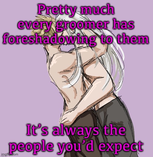 Cloud X Sephiroth (Thank you Disco) | Pretty much every groomer has foreshadowing to them; It’s always the people you’d expect | image tagged in cloud x sephiroth thank you disco | made w/ Imgflip meme maker