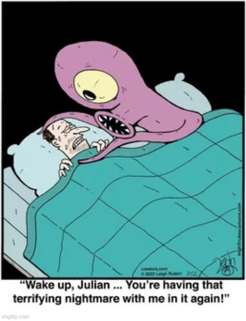 Rubes | image tagged in comics,rubes,nightmare,wake up | made w/ Imgflip meme maker