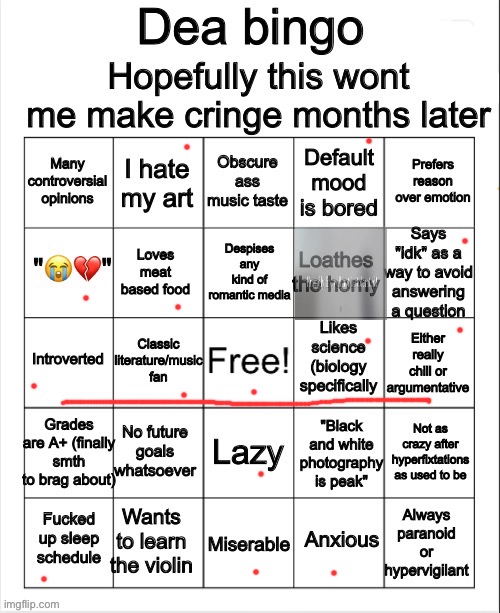 okay | image tagged in dea bingo | made w/ Imgflip meme maker