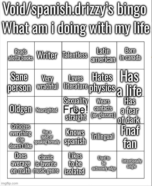 New bingo | image tagged in void s bingo | made w/ Imgflip meme maker