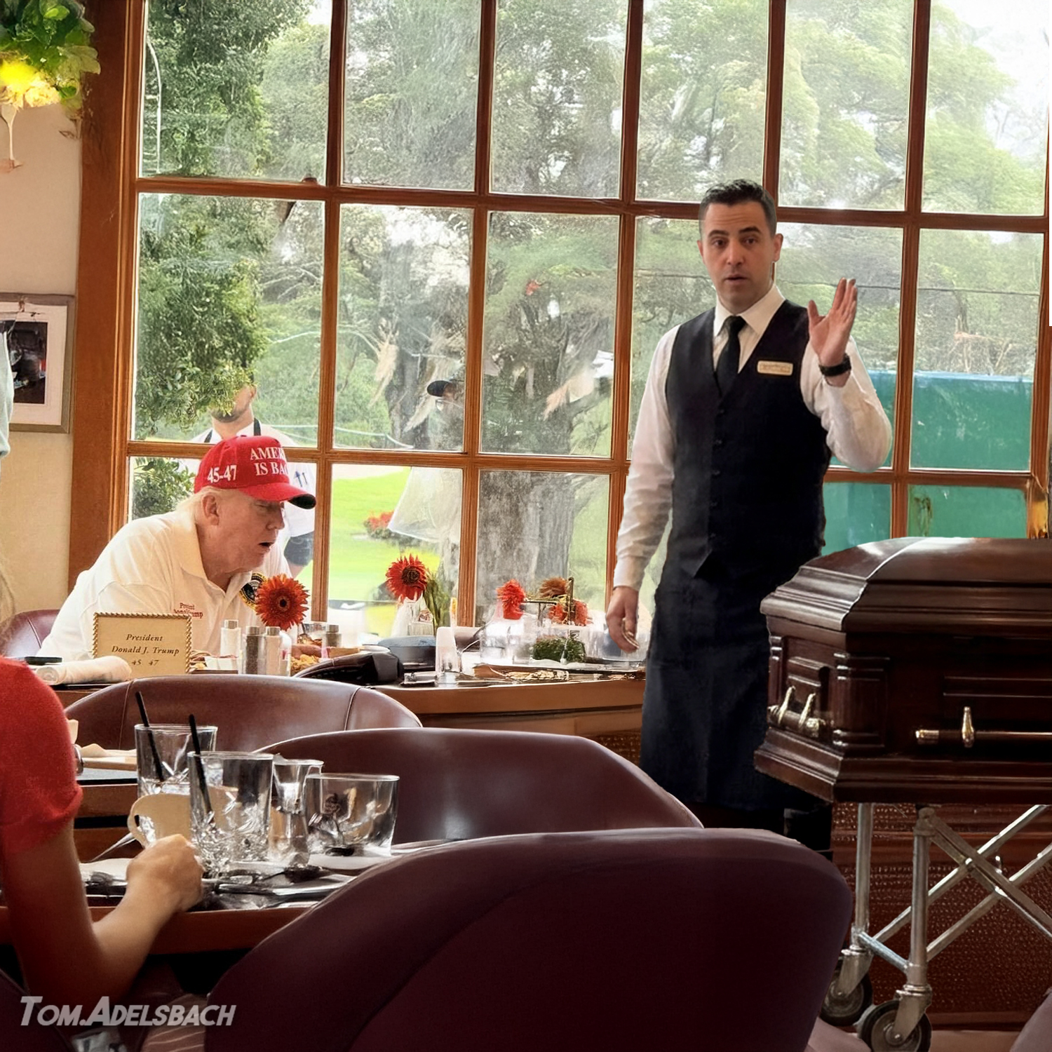 Trump dinner coffin Blank Meme Template