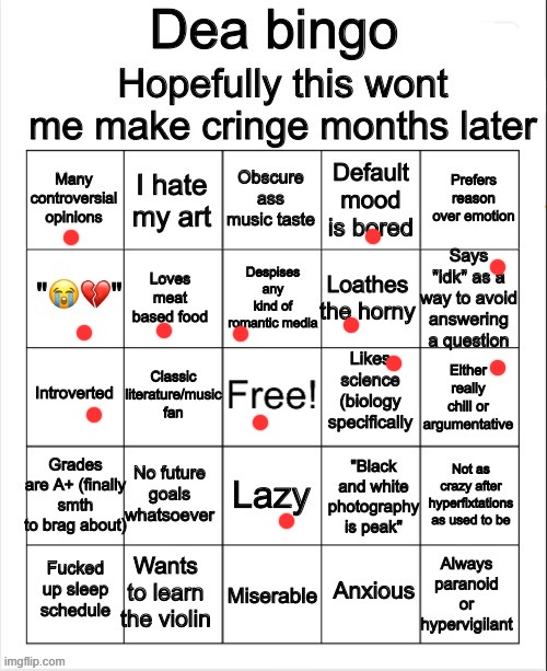 bigno | image tagged in dea bingo | made w/ Imgflip meme maker