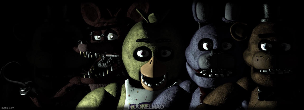 me and the gang | image tagged in fnaf 1 menu | made w/ Imgflip meme maker