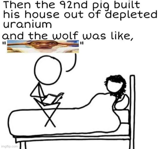 Bro’s cooked | image tagged in shitpost,funny memes,wolf,uranium | made w/ Imgflip meme maker