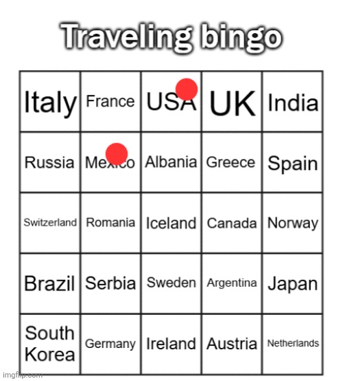 Yay | image tagged in traveling bingo | made w/ Imgflip meme maker