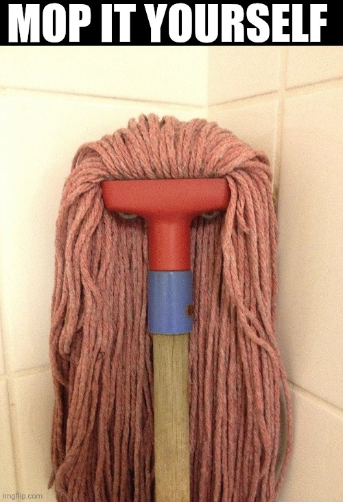 Mop It Yourself | MOP IT YOURSELF | image tagged in chrisjoines1 | made w/ Imgflip meme maker