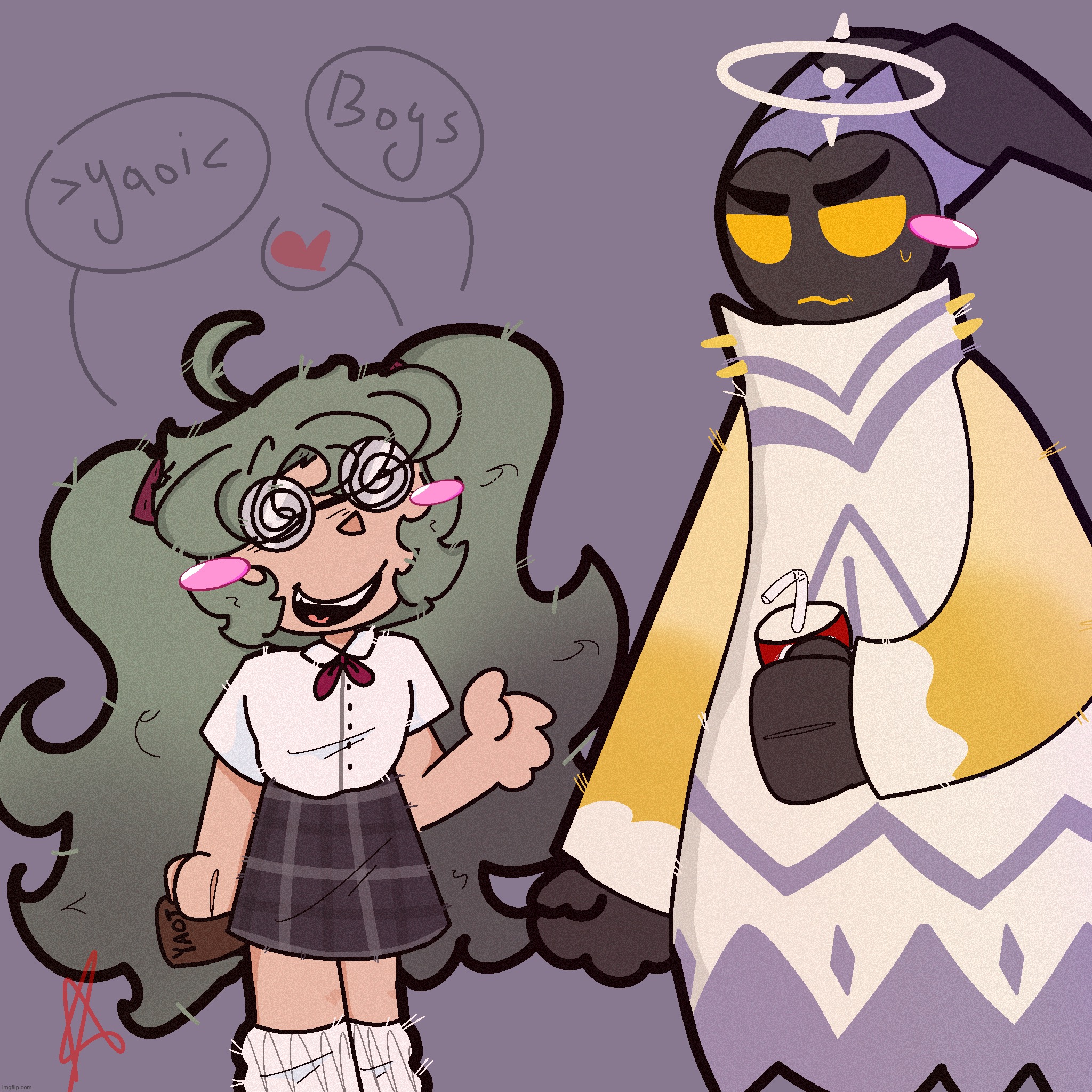 Silly commission from TheJollyCornball/TheHolyCornball | image tagged in i had fun doing ts,ive never drawn adam so this was fun | made w/ Imgflip meme maker