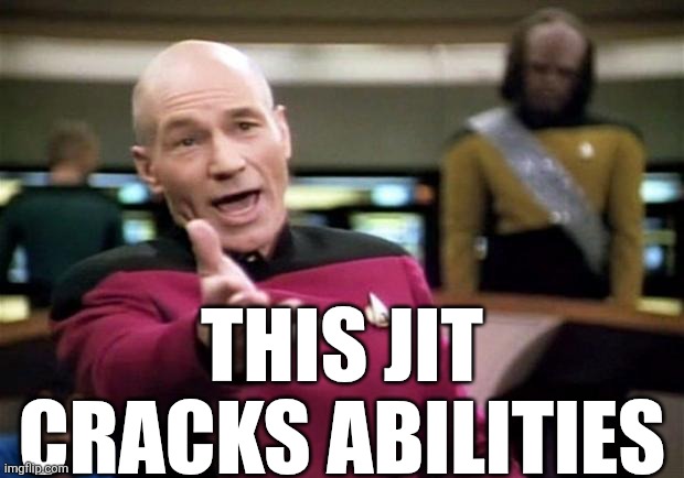 startrek | THIS JIT CRACKS ABILITIES | image tagged in startrek | made w/ Imgflip meme maker