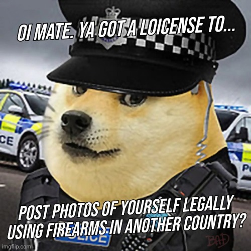 If I don't laugh I'll actually cry. The UK is an absolute joke. | image tagged in memez,doge,uk,dystopian,police | made w/ Imgflip meme maker