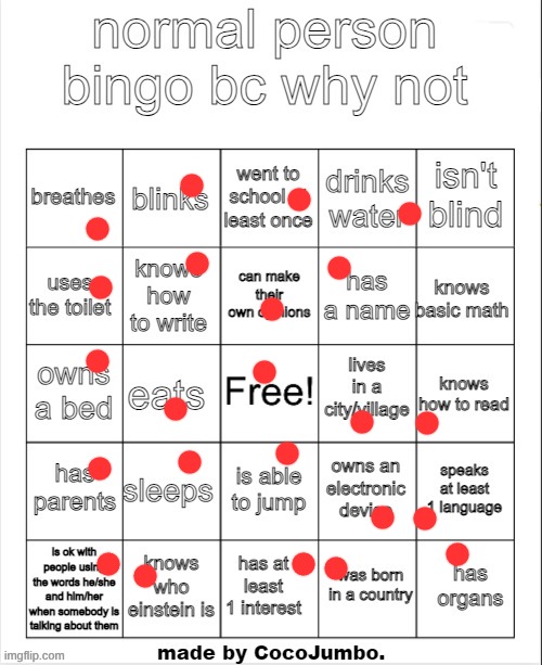normal person bingo hehehe | image tagged in normal person bingo hehehe | made w/ Imgflip meme maker