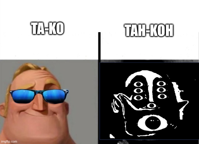 Taco pronunciation American and Mexican | TA-KO; TAH-KOH | image tagged in teacher's copy | made w/ Imgflip meme maker