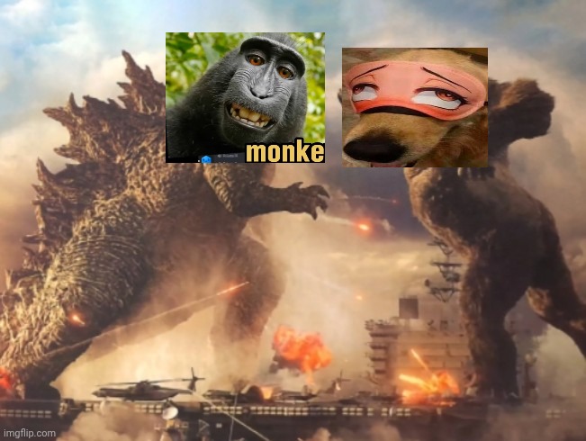 image tagged in godzilla vs kong | made w/ Imgflip meme maker