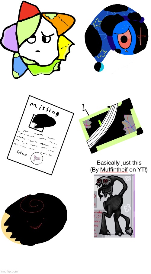 My AU (Dandy’s dead AU) | image tagged in blank white template | made w/ Imgflip meme maker