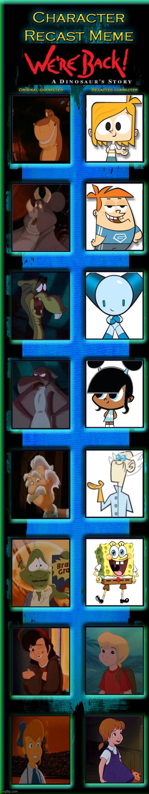 We’re Back a Dinosaur’s Story (Robotboy Version) | image tagged in robotboy,recast meme,we re back a dinosaur s story,cartoon network,universal | made w/ Imgflip meme maker