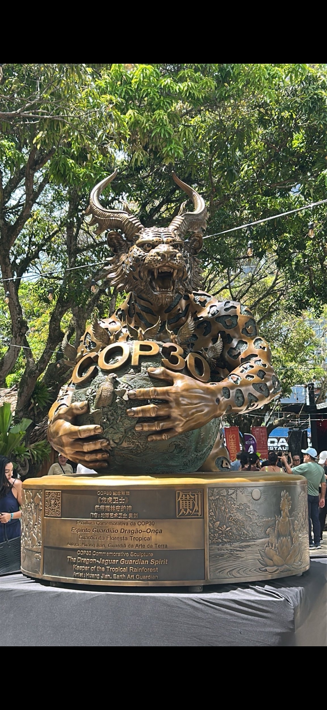 China statue sent to Brazil UN COPE30 Blank Meme Template