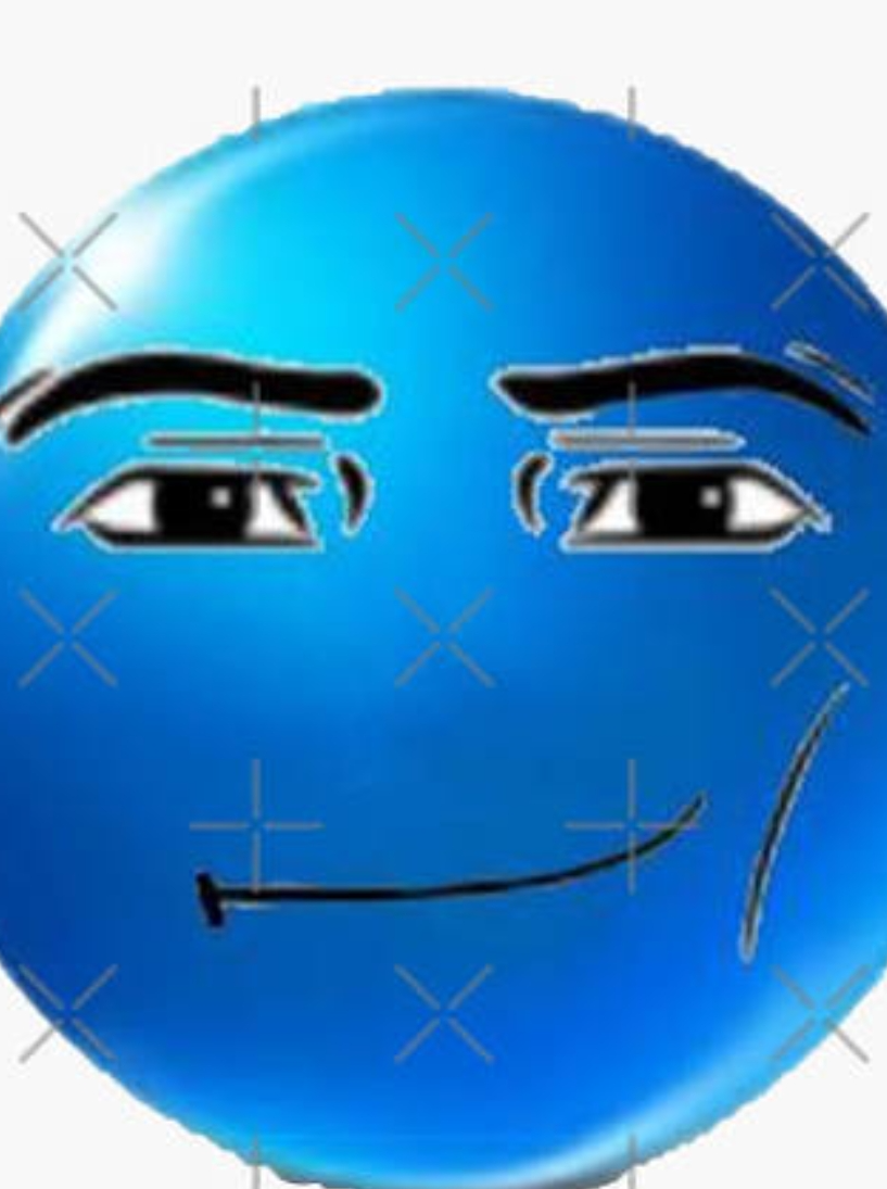 Blue face man Blank Meme Template