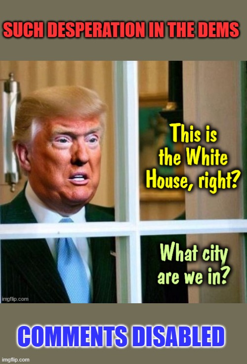 SUCH DESPERATION IN THE DEMS; COMMENTS DISABLED | made w/ Imgflip meme maker