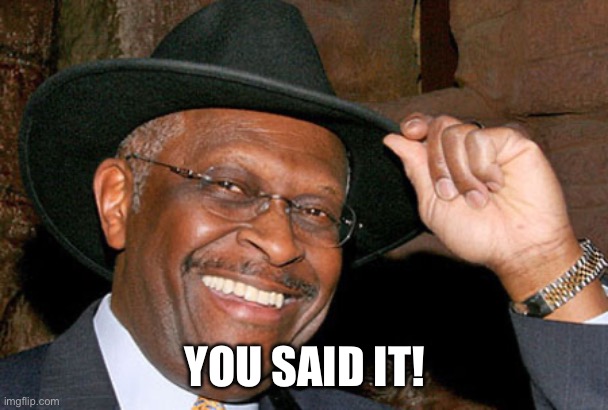 Herman Cain | YOU SAID IT! | image tagged in herman cain | made w/ Imgflip meme maker