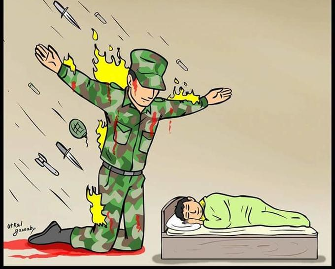 soldier defends me Blank Meme Template