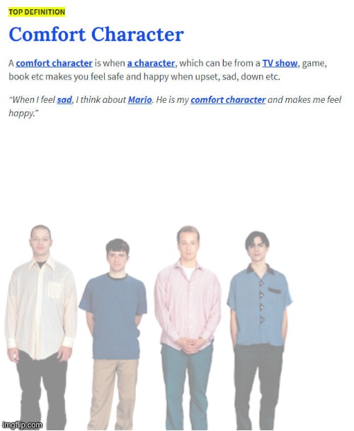 Comfort Character | image tagged in comfort character | made w/ Imgflip meme maker