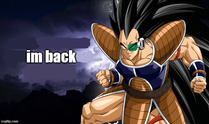 raditz k wodr | im back | image tagged in raditz k wodr | made w/ Imgflip meme maker