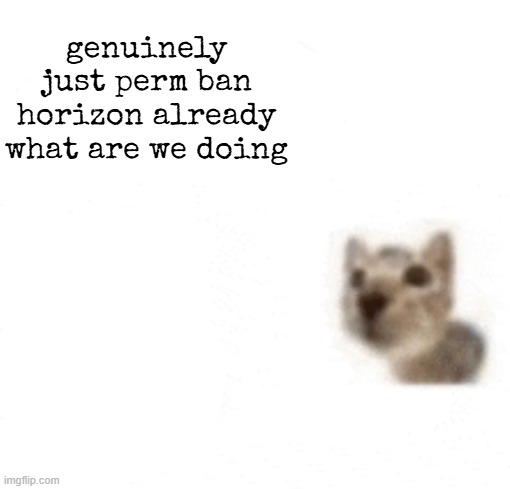 genuinely just perm ban horizon already what are we doing | made w/ Imgflip meme maker