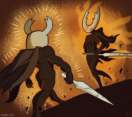 hollow knight stand-off | image tagged in hollow knight stand-off | made w/ Imgflip meme maker