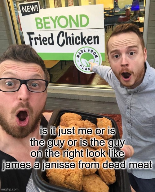 is it just me or is the guy or is the guy on the right look like james a janisse from dead meat | made w/ Imgflip meme maker