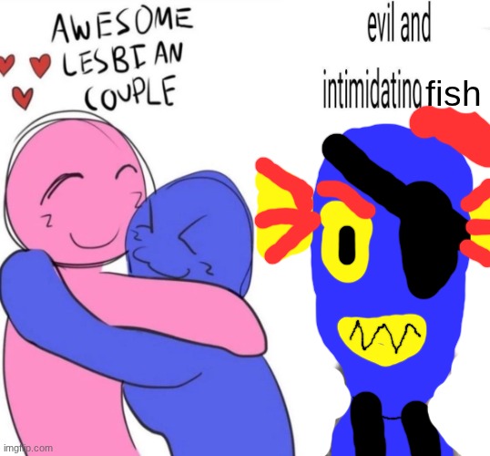 evil and intimidating fish Blank Meme Template