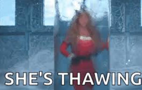 Mariah Carey thawing Blank Meme Template
