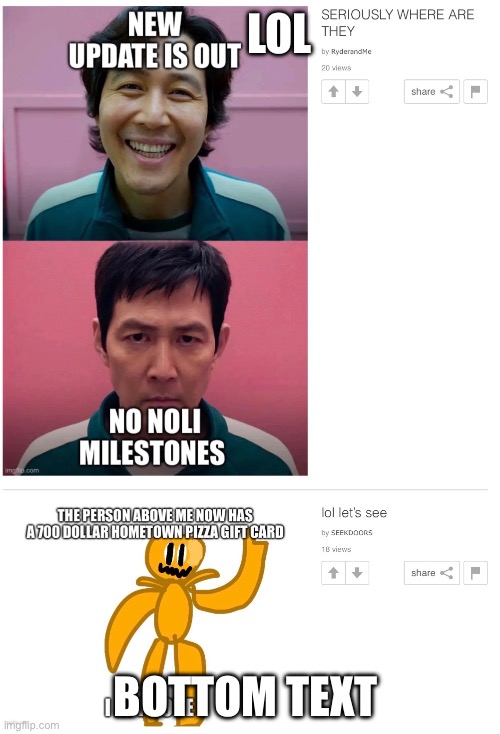 lol | LOL; BOTTOM TEXT | made w/ Imgflip meme maker