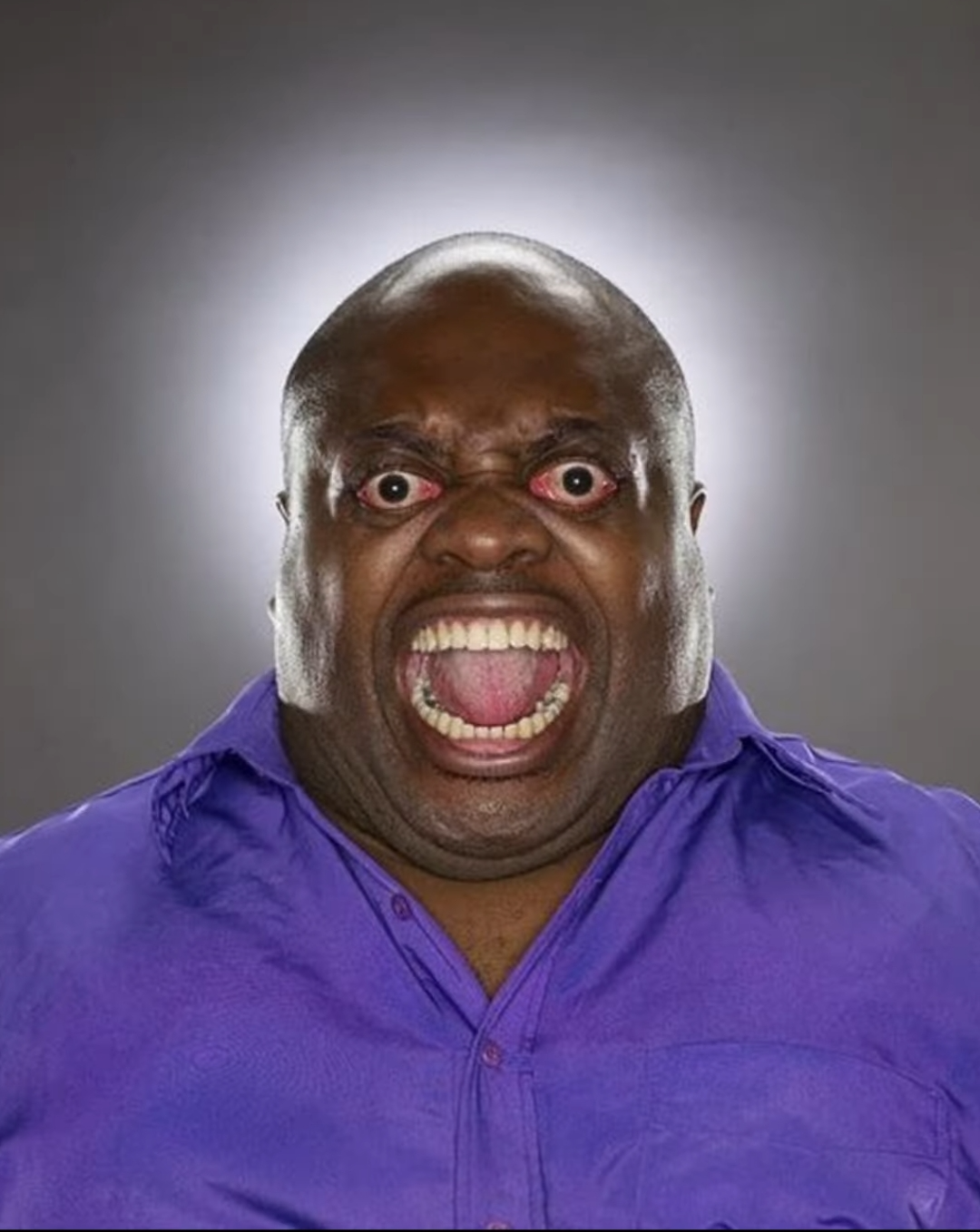 High Quality Screaming man with purple shirt Blank Meme Template