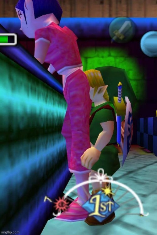 image tagged in link eating ass | made w/ Imgflip meme maker