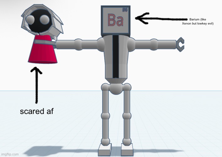 Barium (like Xenon but lowkey evil); scared af | made w/ Imgflip meme maker