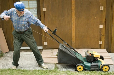 starting up Lawnmower Blank Meme Template