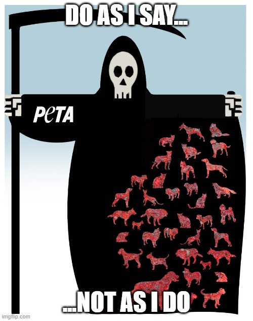 PETA hypocrisy:  do as I say...not as I do | DO AS I SAY... ...NOT AS I DO | image tagged in peta hypocrisy,peta,vegetarian,carnivores,animal welfare | made w/ Imgflip meme maker
